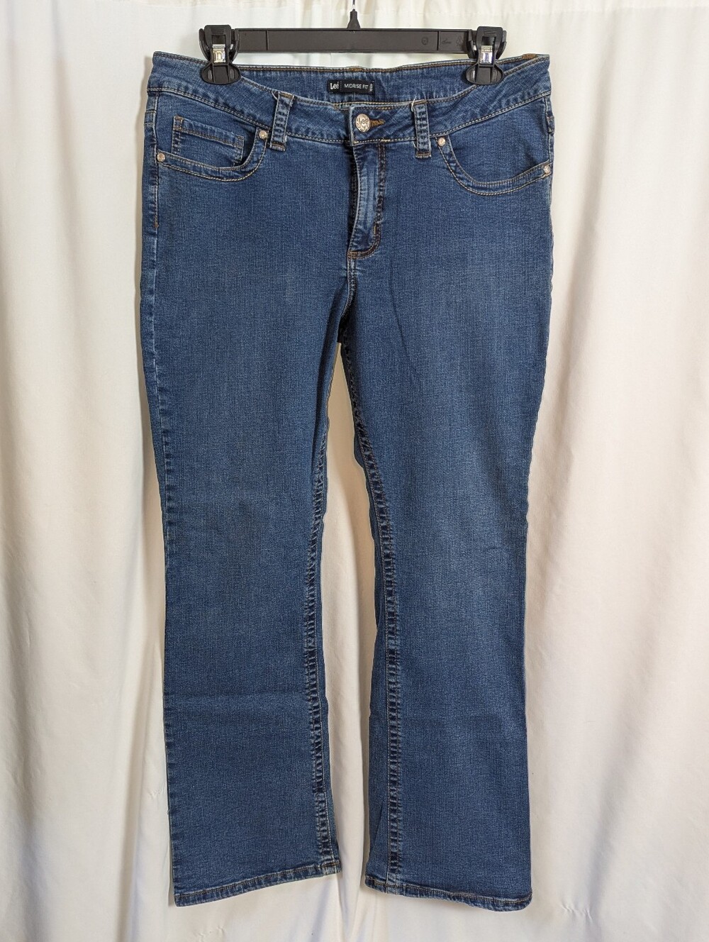 Lee Mid Rise Fit Bootcut Jeans | Women's Size 16 | Stretch Denim